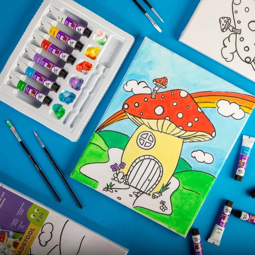 Creative Kids Paint Me Canvas Set 9pc - Toadstool
