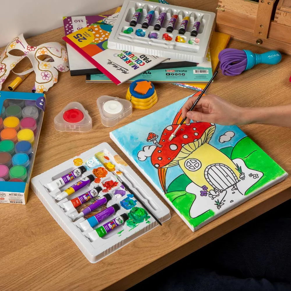 Creative Kids Paint Me Canvas Set 9pc - Toadstool