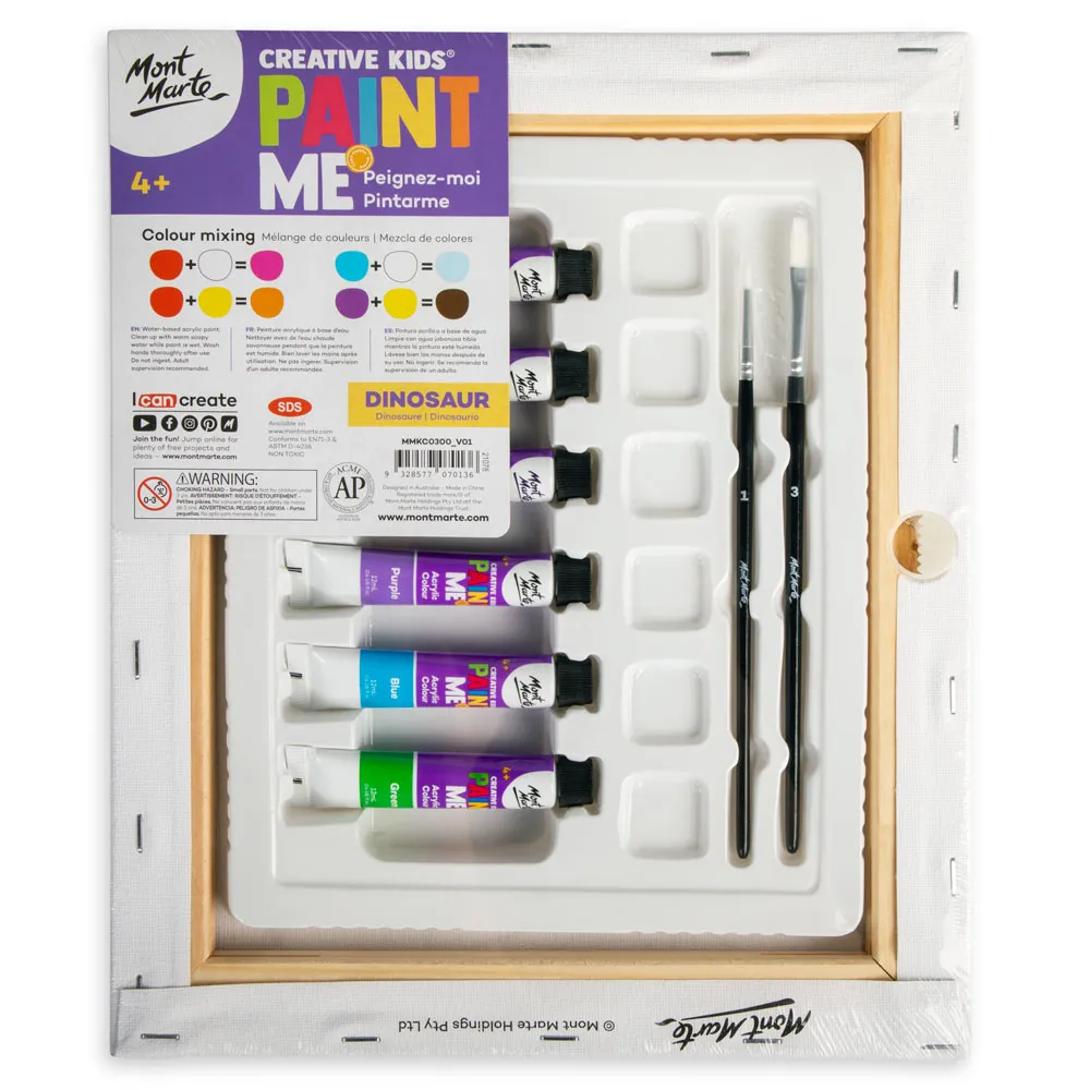 Creative Kids Paint Me Set 9pc - Dinosaur