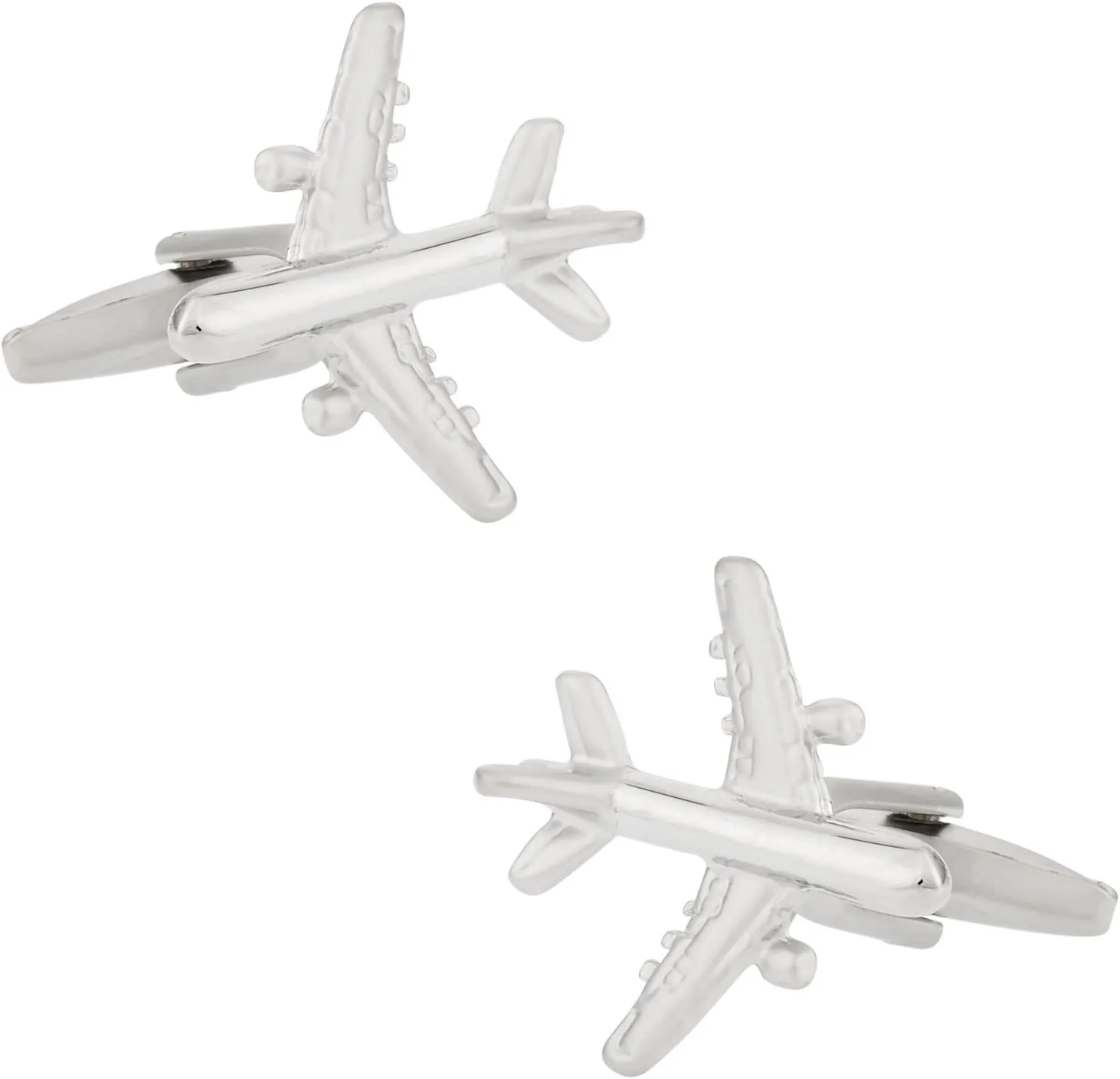 Cuff-Daddy Airplane Plane Cufflinks with Presentation Gift Box - Aviation Gift Idea for Pilot - Commercial Airliner Cufflinks Jetliner Jet Aircraft - Wedding Anniversary or Birthday Present