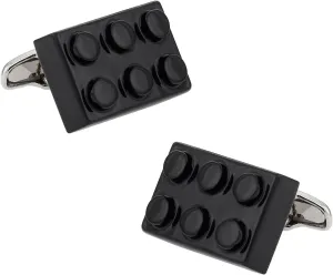 Cuff-Daddy Black Building Block Cufflinks with Presentation Gift Box Perfect for Travel