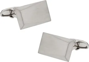 Cuff-Daddy Silvertone Wedge Cufflinks with Presentation Box