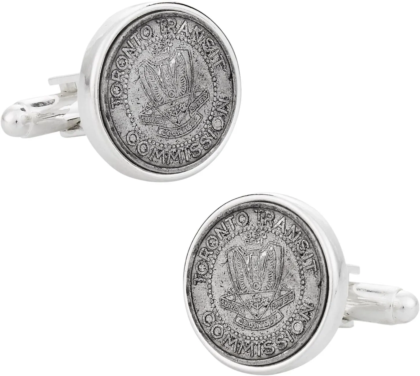 Cuff-Daddy Toronto Canada Canadian Transit Token Cufflinks with Presentation Box