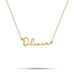 Custom Name Necklace Personalized 14k Gold Nameplate Customized Jewelry Pendant Gift for Women Dainty Custom Necklace with Name for Mom Her Girlfriend Sister Mother