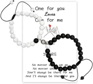 DATOA Couples Bracelets for His and Her Matching Friendship Bracelets Best Friend Bracelet Jewelry Gift