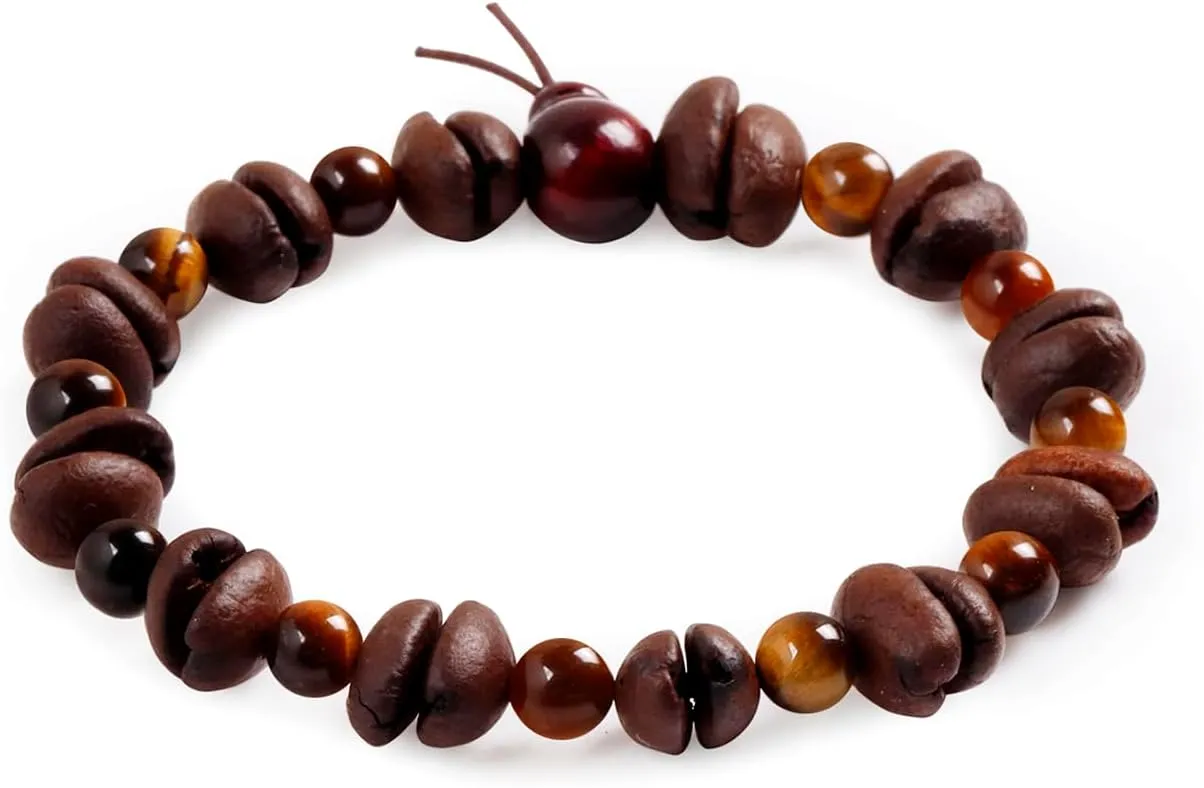 Day Day Up Real Coffee Bean Charm Bracelet for Men & Women Handmade Stretch Beaded Bracelet  Unique Jewelry Gift for Coffee Lovers Bracelets