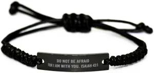 Do not be afraid for I am with you Isaiah 43 5 Bracelet, Religious Bracelet