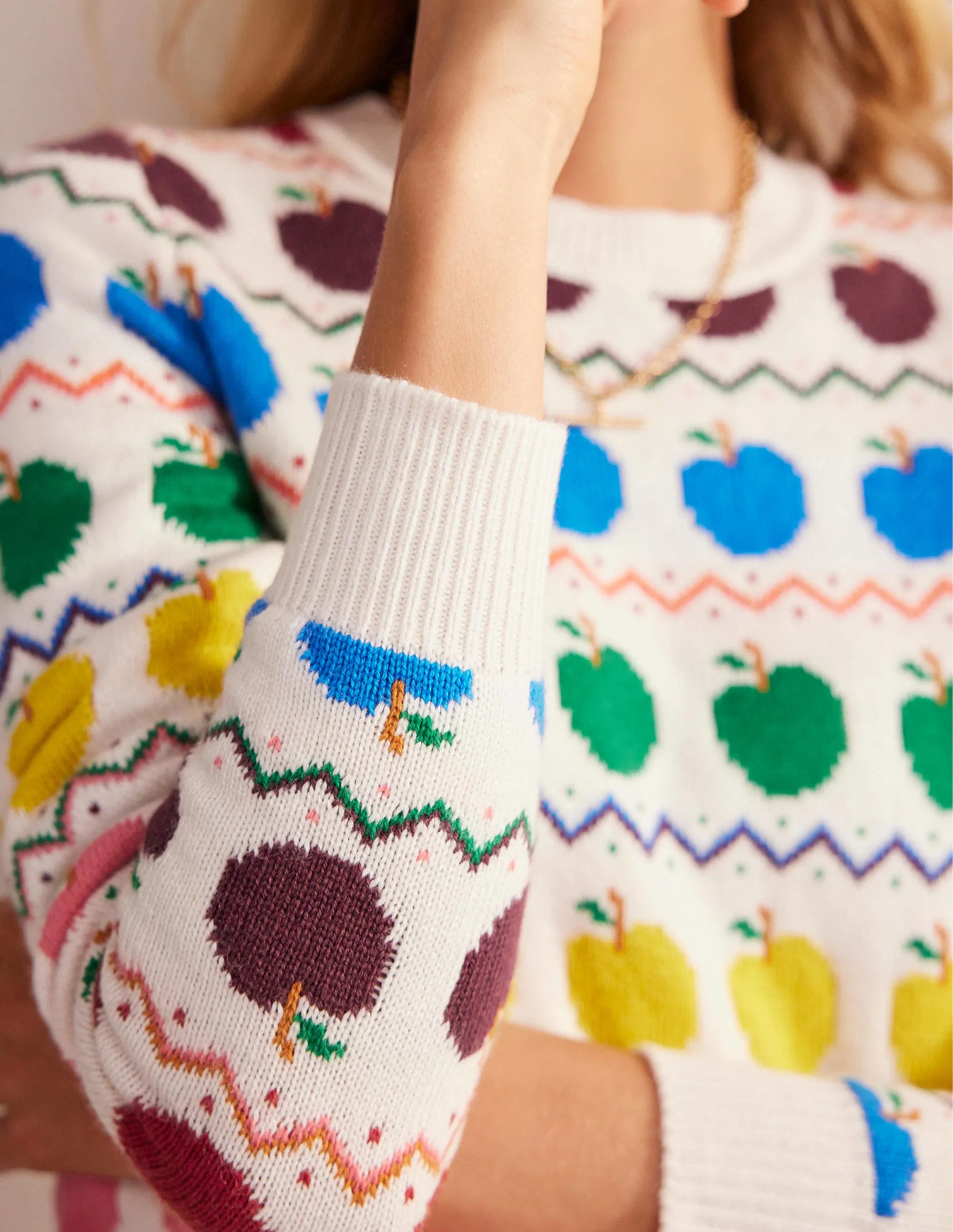 Edie Fair Isle Jumper-Apple Fair Isle