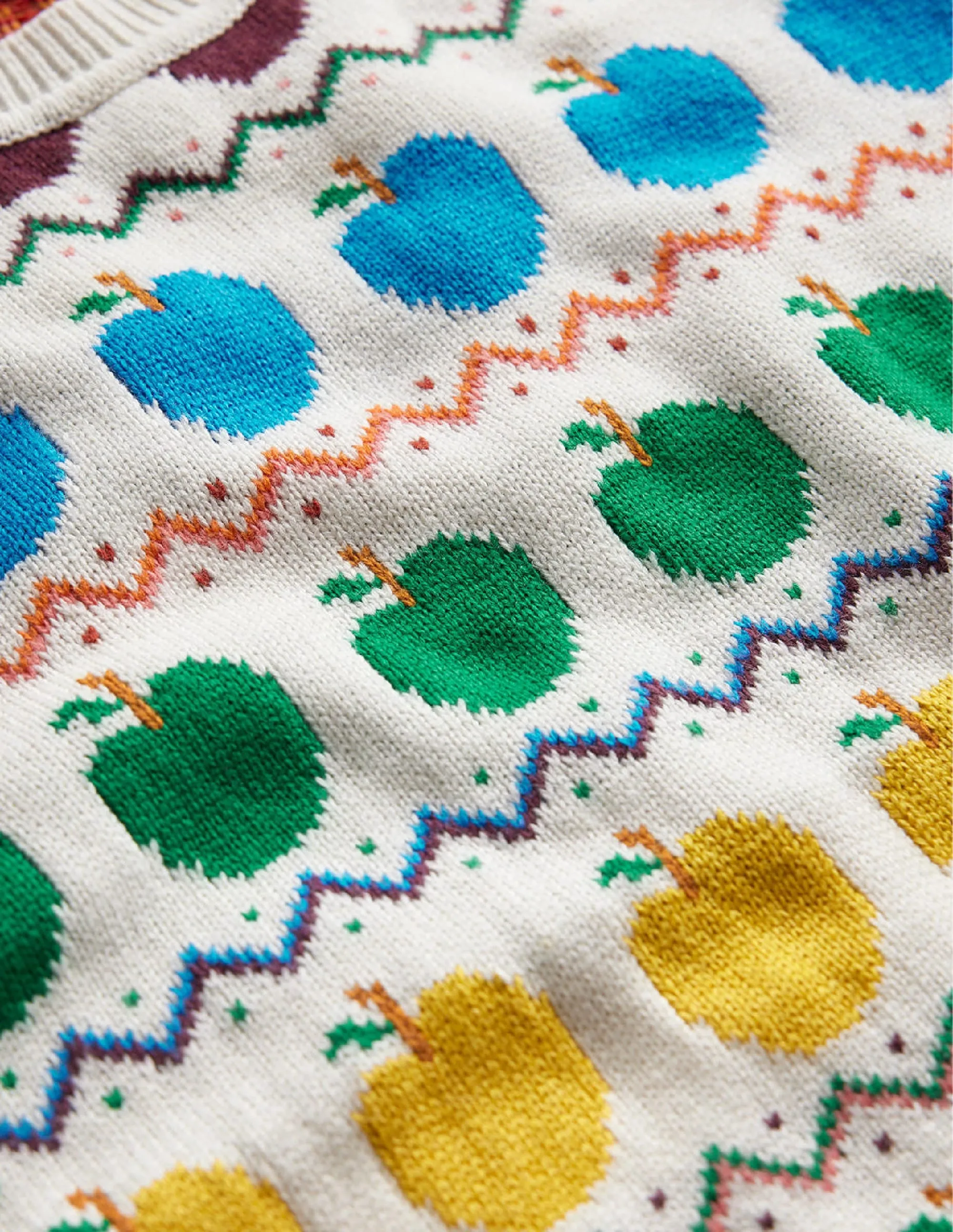 Edie Fair Isle Jumper-Apple Fair Isle