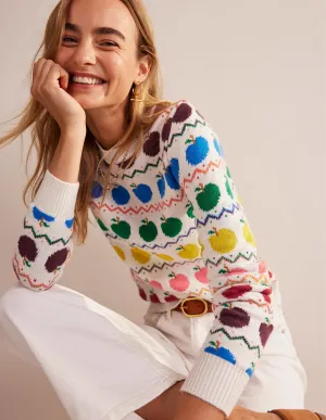 Edie Fair Isle Jumper-Apple Fair Isle