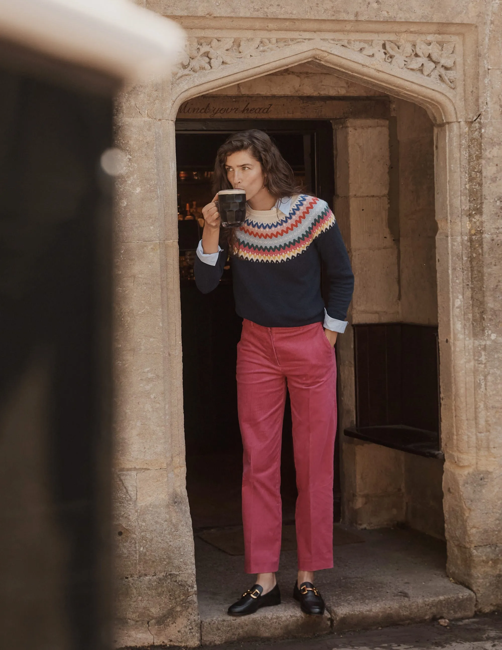 Edie Fair Isle Jumper-Navy Classic Fair Isle
