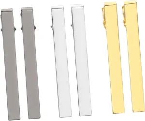 Elegant Metal Suit Tie Clip 6pcs Set Fashionable Dress Clips Scarf Clasp for Formal Occasions