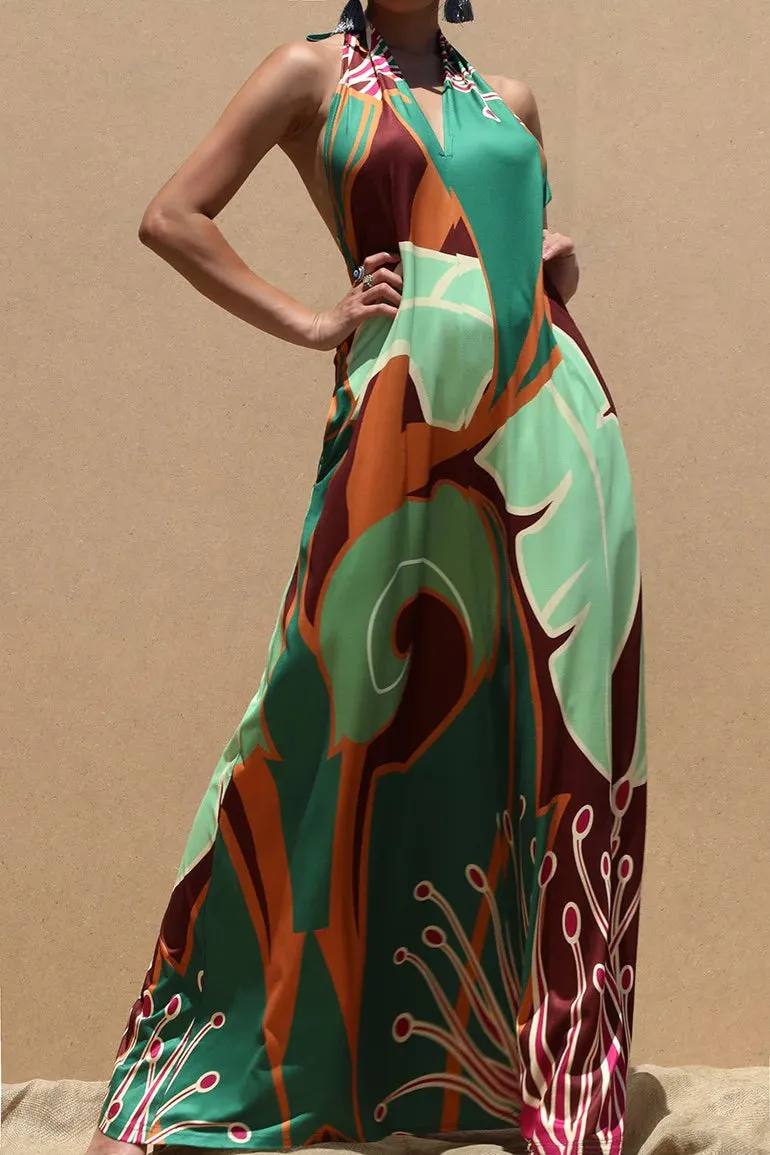 Emani Halter Island Maxi Dress