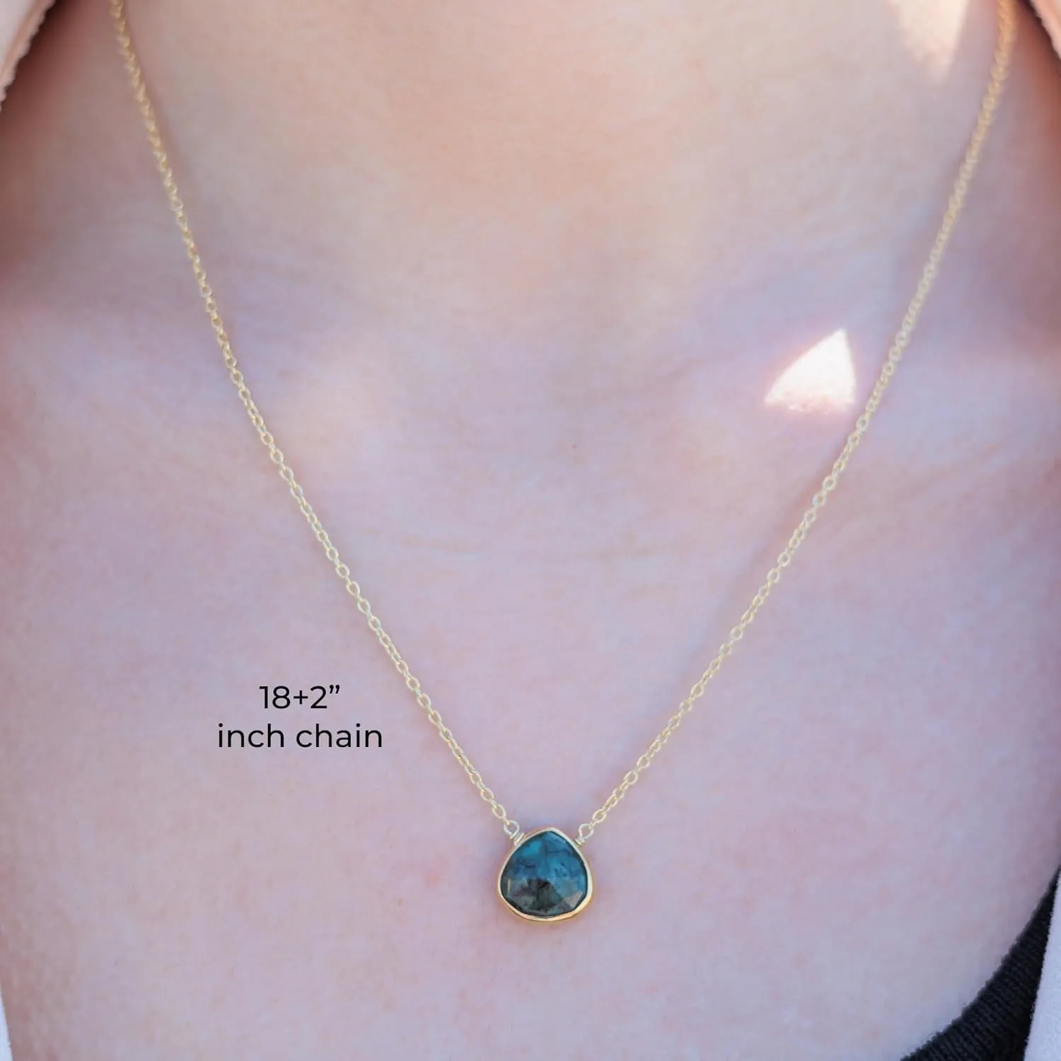 Emerald Necklace for Women, Premium Gold Heart Bezel Necklaces - Tarnish Free 18K Gold Plated Certified S925 Classic Statement Necklace Gold Jewelry for Women - Mothers Day Gifts for Mom Wife