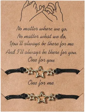 EMESLY Pinky Promise Friendship Bracelets