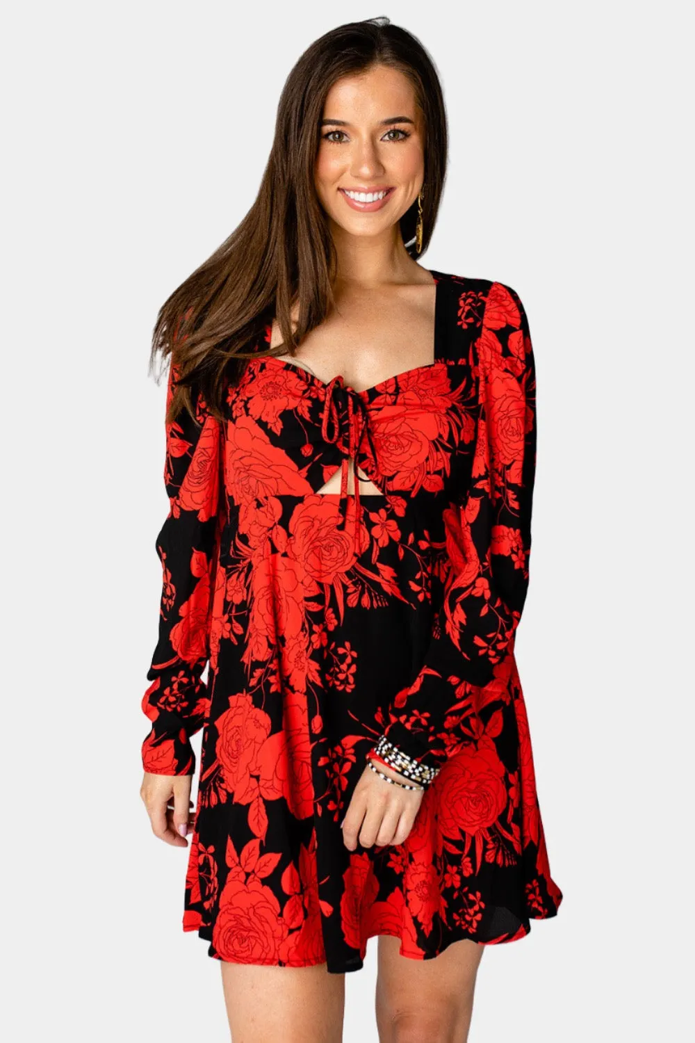 Emi Mini Skater Dress - Dahlia