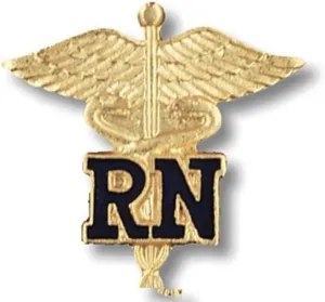 EMI Rn Registered Nurse Emblem Pin Caduceus