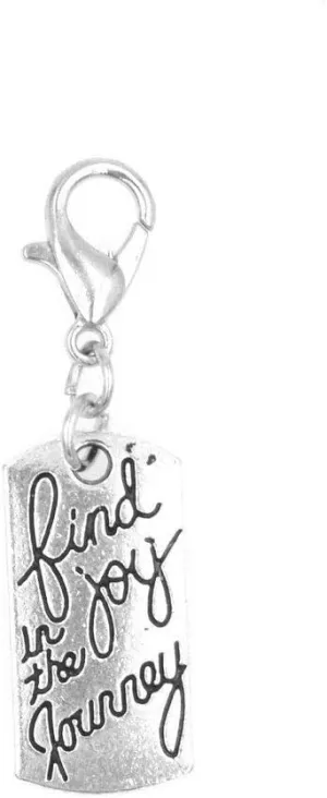Find Joy in the Journey Clip on Charm Perfect for Necklaces and Bracelets 98Ab