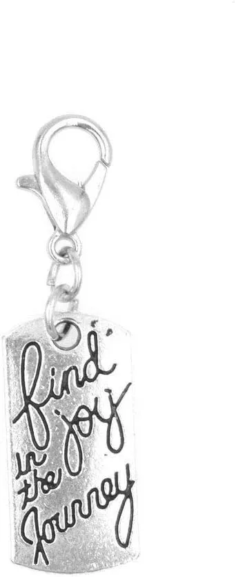 Find Joy in the Journey Clip on Charm Perfect for Necklaces and Bracelets 98Ab