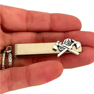 Firefighter Maltese Cross Fireman Tie Clips Bar Cufflinks Cuff Links gifts for Firemen Men