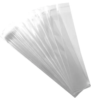 FlanicaUSA 100 pcs 2" x 10" 2 MIL Clear Flat Resealable Cello OPP's/Clear Plastic Bags Good for Bakery, Candle, Incense, Jewelry Items Bags.