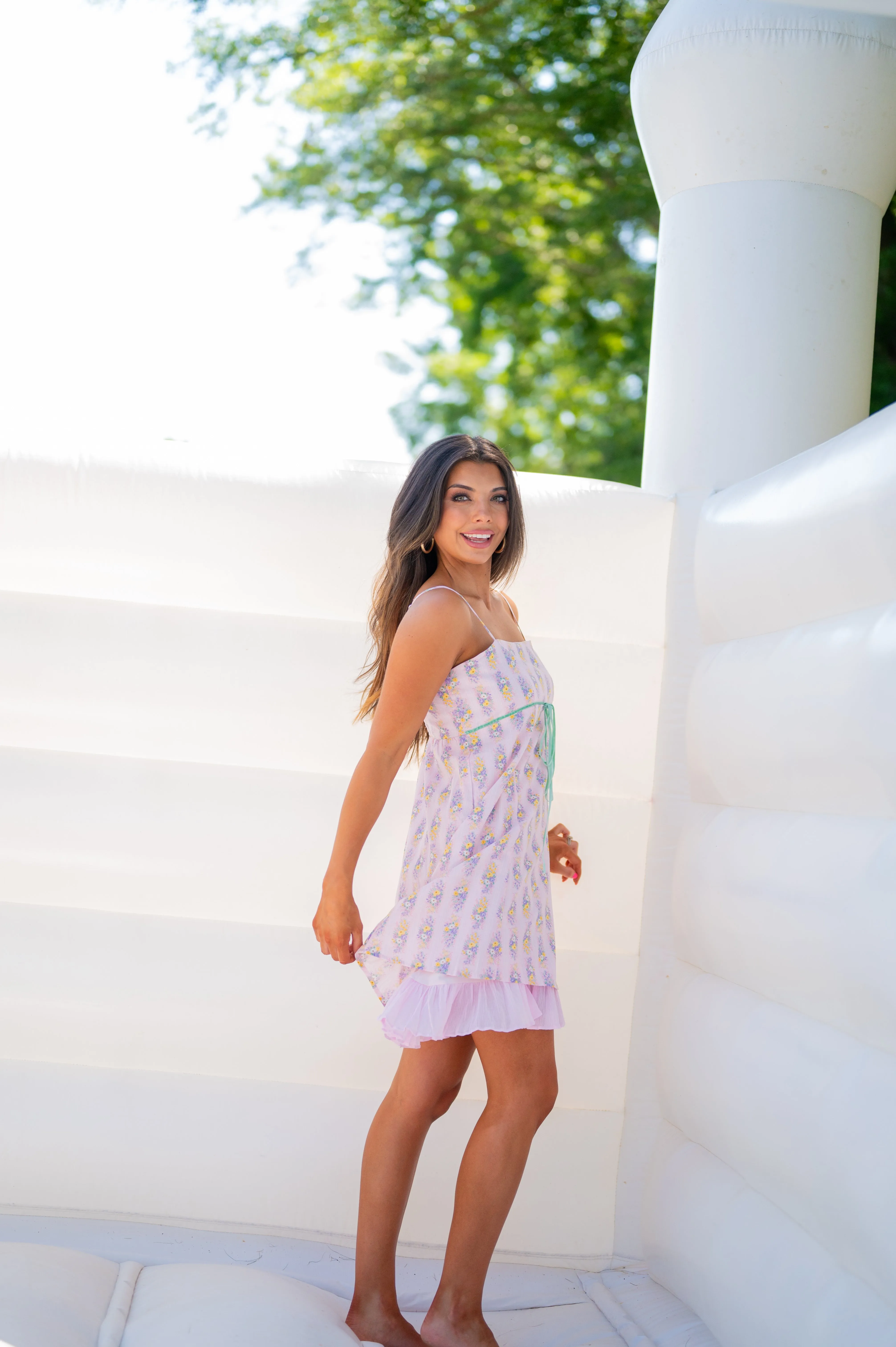Fonda Pink Floral Dress