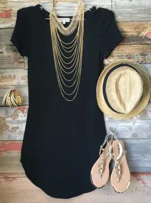Fun in the Sun Tunic Dress: Black