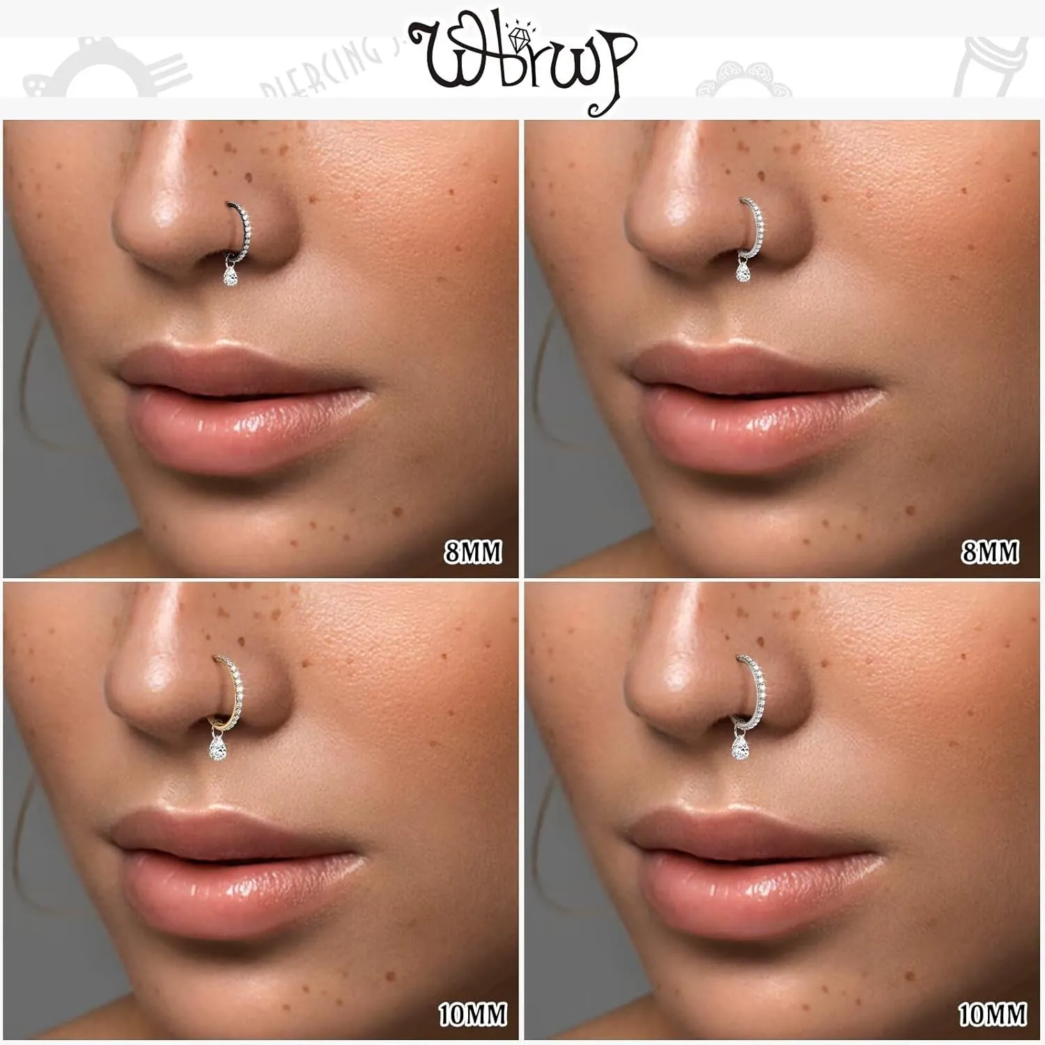 G23 Titanium Cartilage Earring Hoop: 16G 8mm 10mm 12mm Conch Helix Piercing Jewelry CZ Double/Triple Nose Rings Hoops Septum Rings Hypoallergenic Hinged Segment Clicker Lip Rings Rook Daith Tragus Earrings