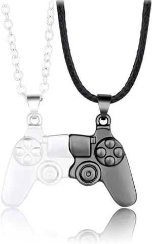 Game Controller Couple Matching Pendant Necklace for Men Women Friendship Best Friends Magnet Game Console Handle Sister Street Hiphop Jewelry