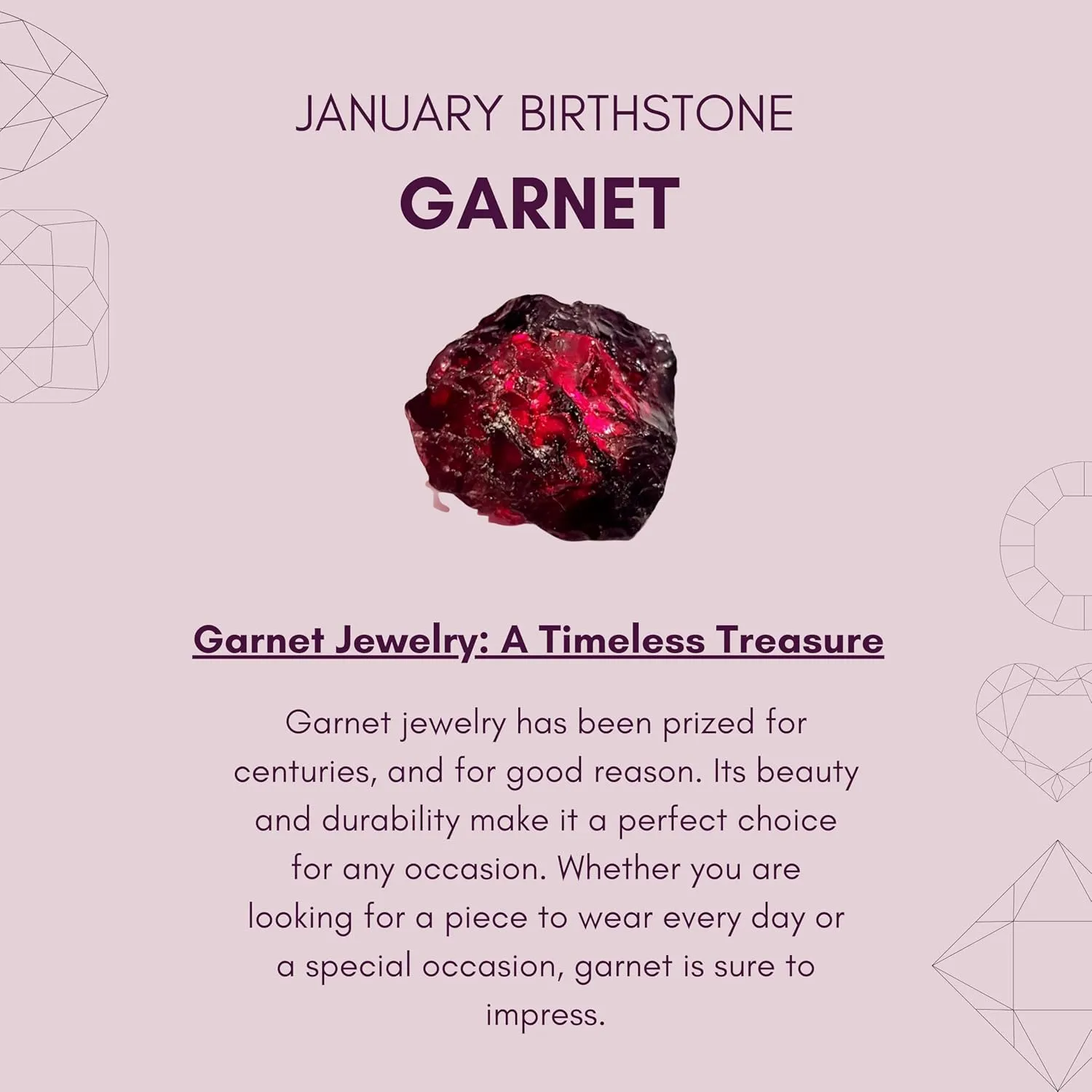 Garnet Necklace for Women, Premium Beaded Gold Necklaces for Women - Tarnish Free 18K Gold Plated Certified S925 Classic Statement Necklace Gold Jewelry for Women - Mothers Day Gifts for Mom Wife