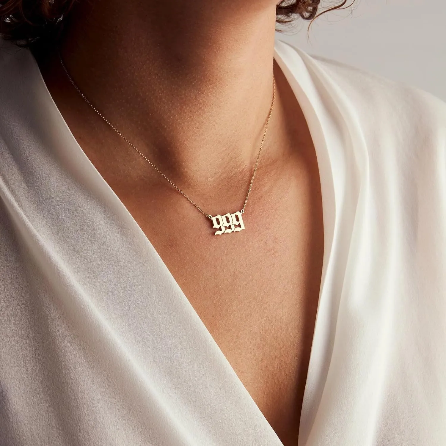 Gold Angel Number Necklace Bracelets for Women, 111 222 333 444 555 666 777 888 999 Dainty Pendants Necklace Bracelets Personalized Number Chain Necklace Bracelets set