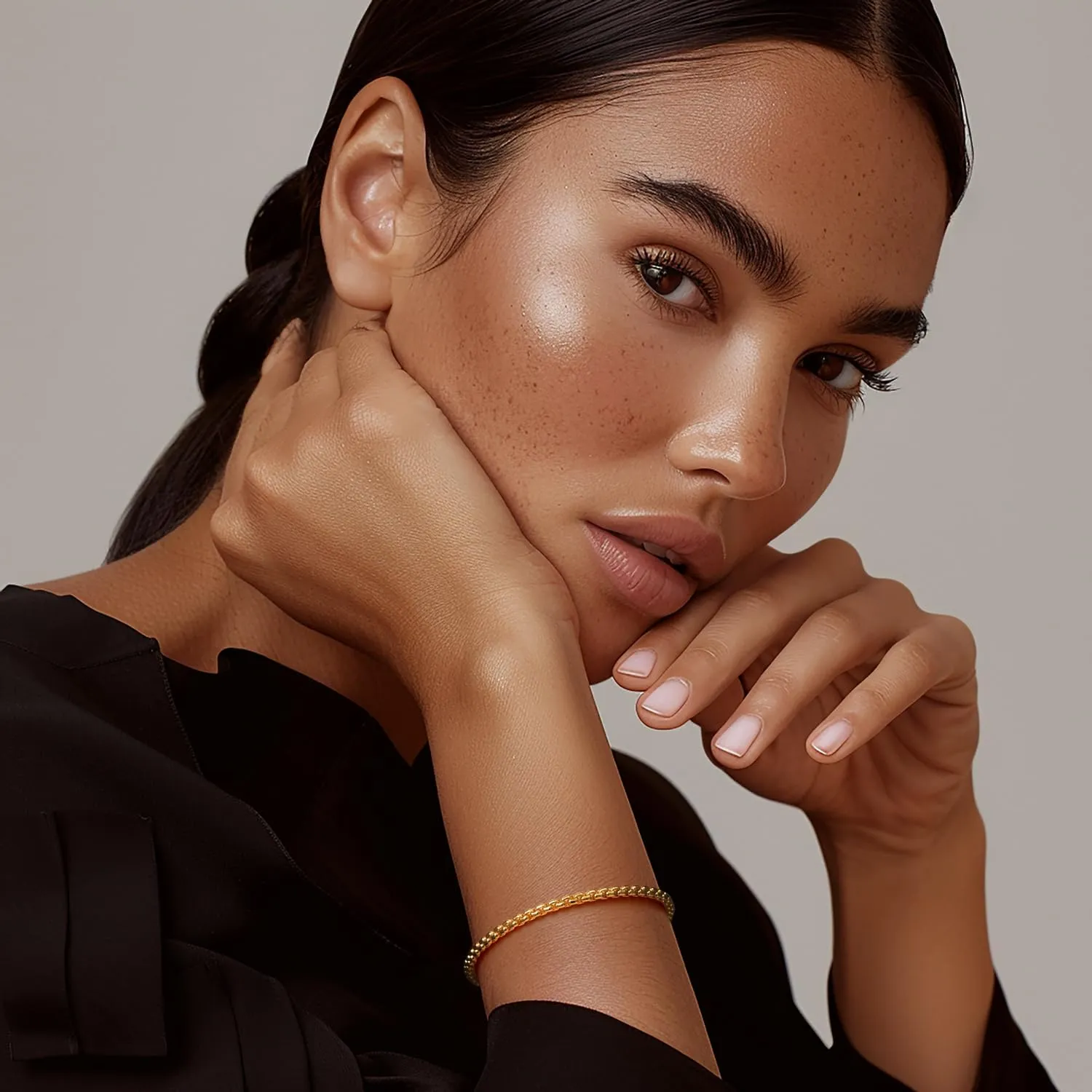 Gold Bracelets for Women Men Bracelet Square Rolo Round Box 14K Gold Chain Bracelet for Women & Men Gold Jewelry 6.5, 7, 7.5, 8, 9 in