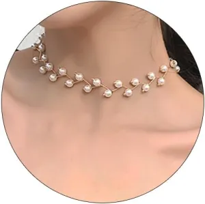 Gold Pearl Choker Necklace 14K Gold Plated Multi Strand for Women - Dainty Small Pearl Wedding Jewelry