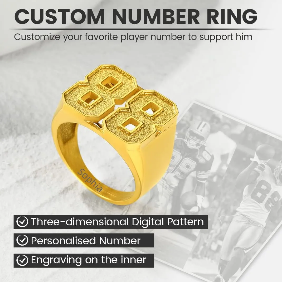 GOLDCHIC JEWELRY Personalized Signet Rings Men Women, Stainless Steel Custom Photo Bold Square/Oval Monogram/Old English Initial Pinky Stacking Statement Ring in Black/Silver/Gold (Size 7-14)