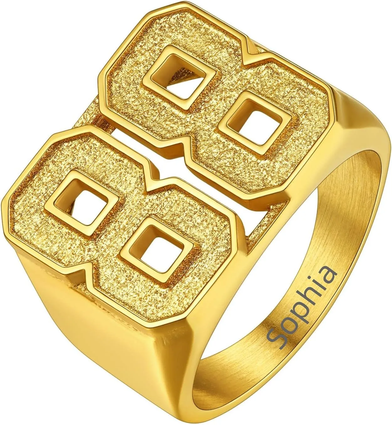 GOLDCHIC JEWELRY Personalized Signet Rings Men Women, Stainless Steel Custom Photo Bold Square/Oval Monogram/Old English Initial Pinky Stacking Statement Ring in Black/Silver/Gold (Size 7-14)