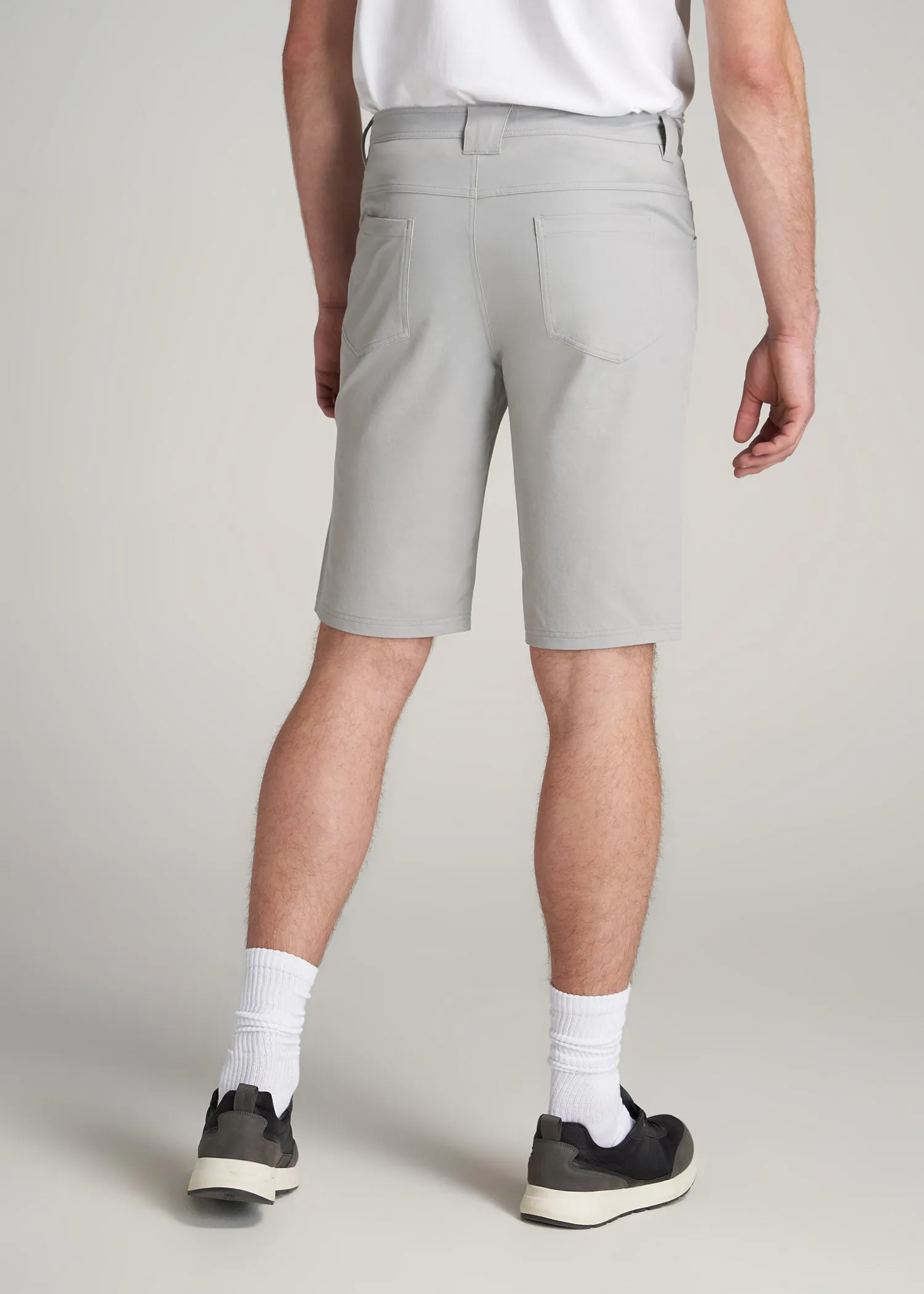 Hiking Shorts for Tall Men in Light Grey