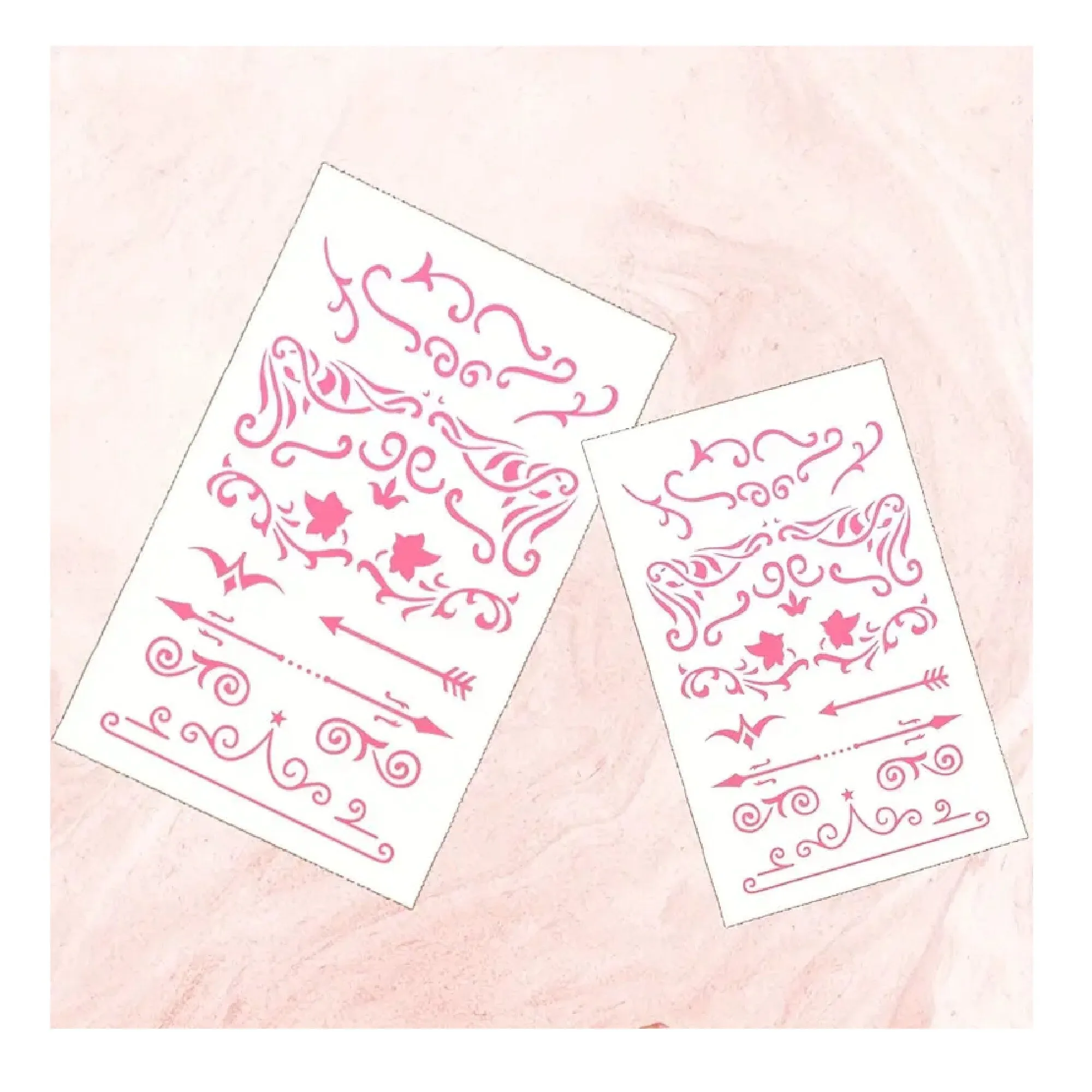 Hollow Painting Stencil With Decorative Border | 1 Unit | DIY Handmade Drawing Stencils Mold