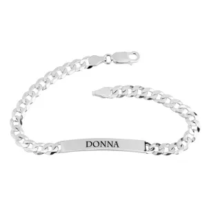 Id Bracelet - Custom Name Bracelets - Silver Engraved Name Bracelet - Gold Bar Bracelet Gift for Wife - Kids Id Bracelet - Unisex Id Bracelet