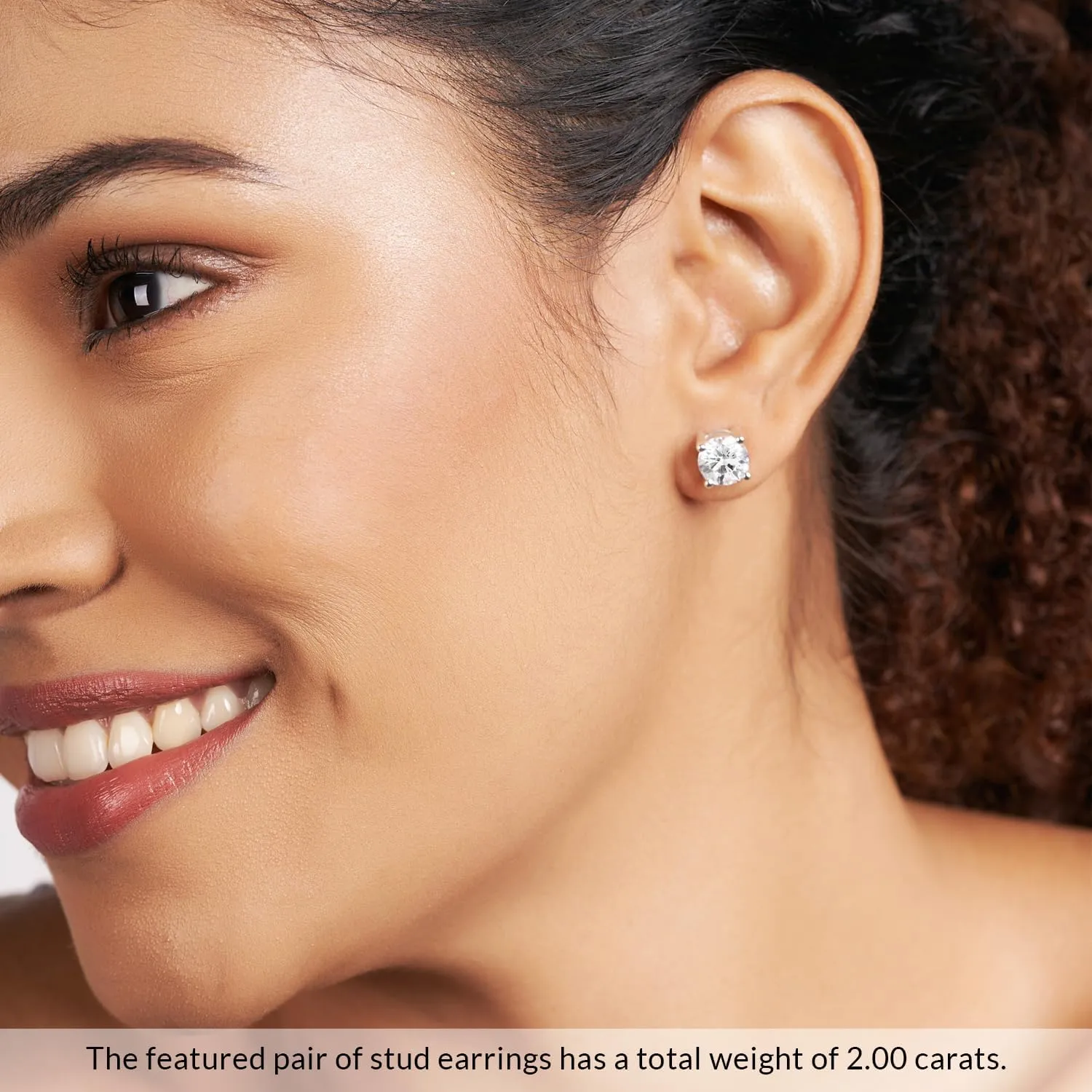 IGI Certified Lab Grown Diamond Stud Earrings, 0.50 to 6.00 Carat Total  Round Cut, E-F Color, VS1-VS2 Clarity, 4 Prong Screw Back  14K White Gold, Yellow Gold, or Platinum