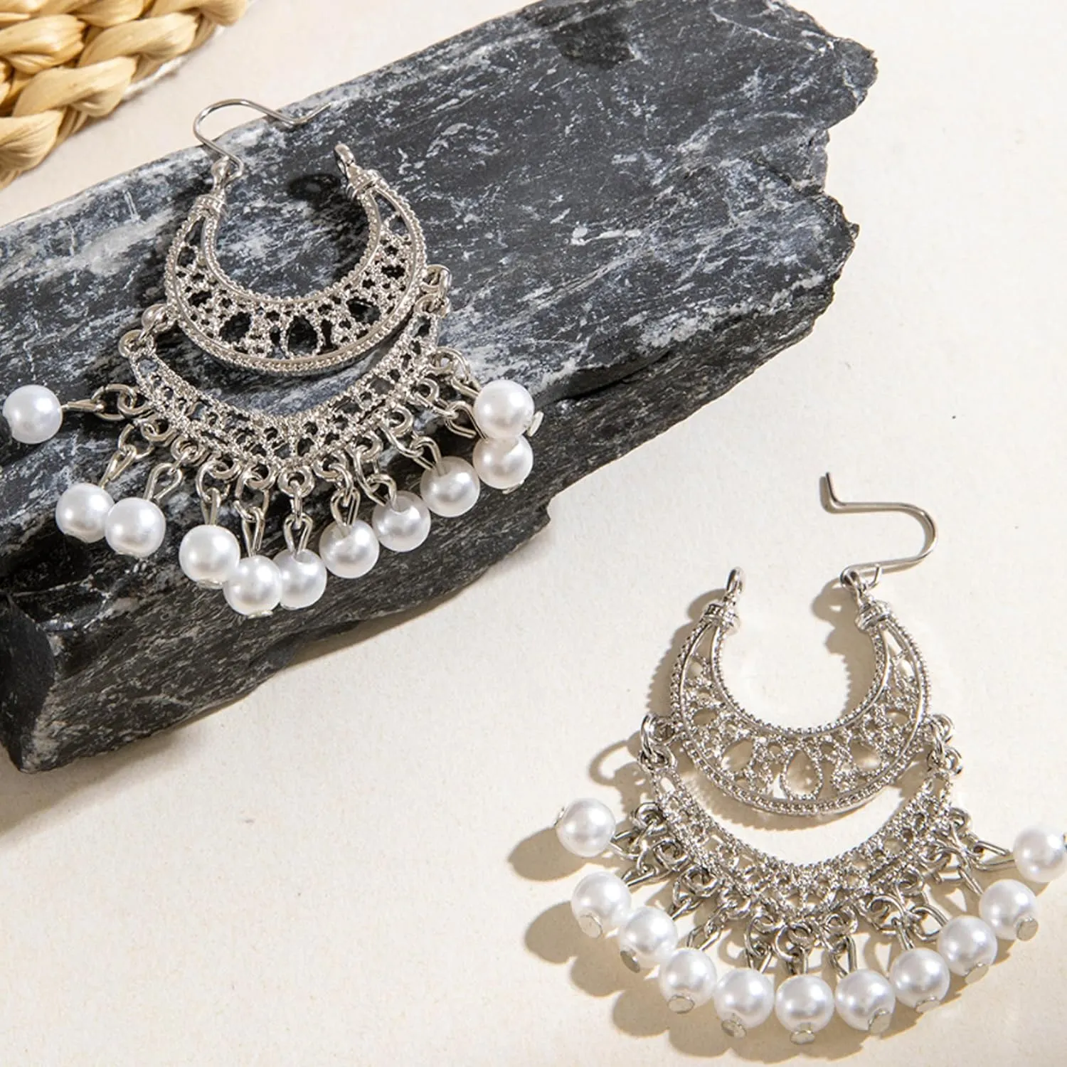 Indian Gold Jewelry Earrings for Women Jhumkas Chandelier Dangle Earring Bollywood Party Accessories Ethnic Gift Set Traditional Indian Earrings for Women Handmade Jhumka Jewelry Chandelier Dangle Ethnic Accessories