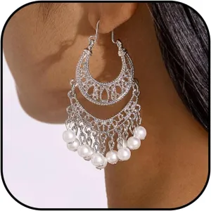 Indian Gold Jewelry Earrings for Women Jhumkas Chandelier Dangle Earring Bollywood Party Accessories Ethnic Gift Set Traditional Indian Earrings for Women Handmade Jhumka Jewelry Chandelier Dangle Ethnic Accessories