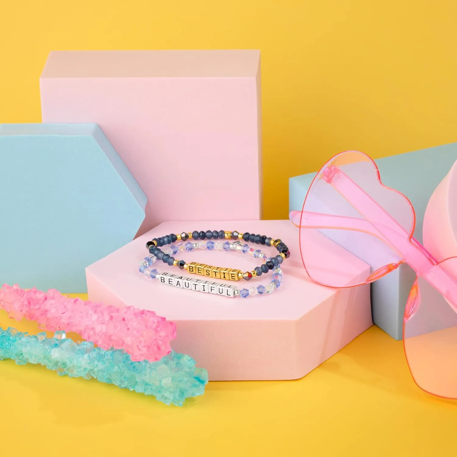 INSPIRED VOICES Friendship Bracelets - Best Friend Bracelet, Beaded Bracelets, Sister Gifts & Bestie Gifts for Women