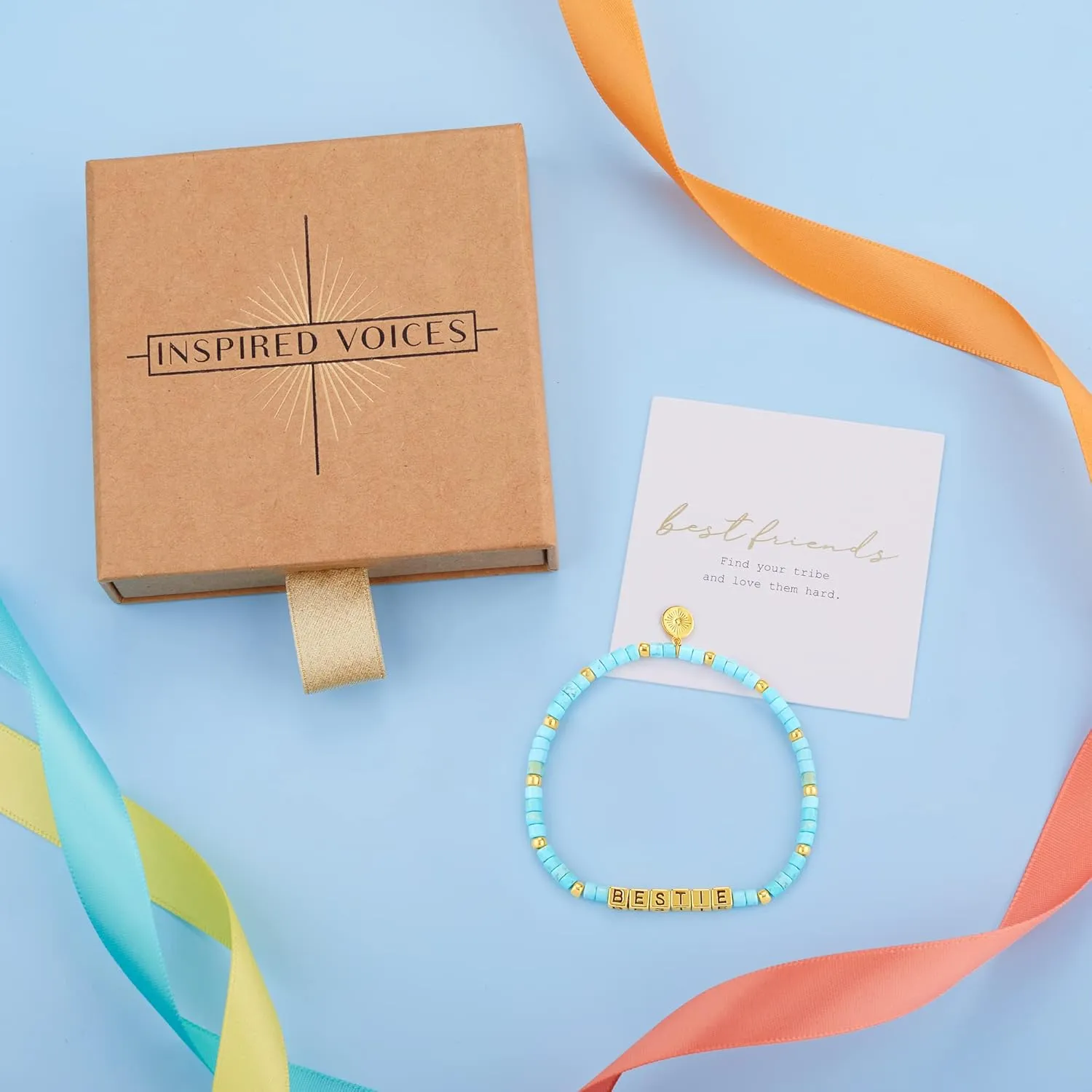INSPIRED VOICES Friendship Bracelets - Best Friend Bracelet, Beaded Bracelets, Sister Gifts & Bestie Gifts for Women