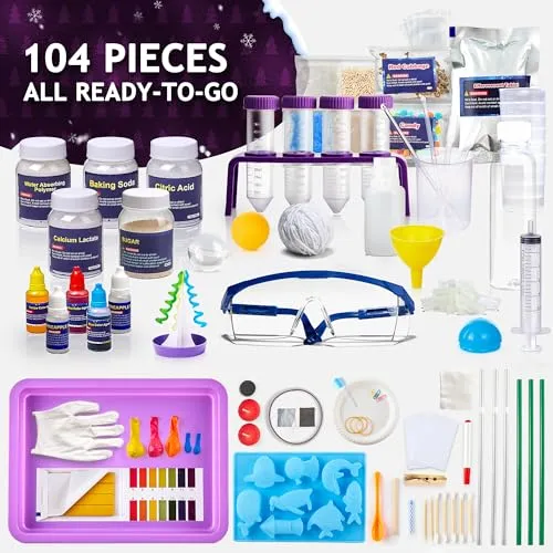 Japace 100  Experiments Science Kit for Kids Age 4-12 Year Old, Cool Boy Christmas Birthday Gift Ideas, Chemistry and Physics Set Toys for Boys Girls