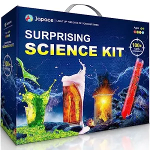 Japace 100  Experiments Science Kit for Kids Age 4-12 Year Old, Cool Boy Christmas Birthday Gift Ideas, Chemistry and Physics Set Toys for Boys Girls