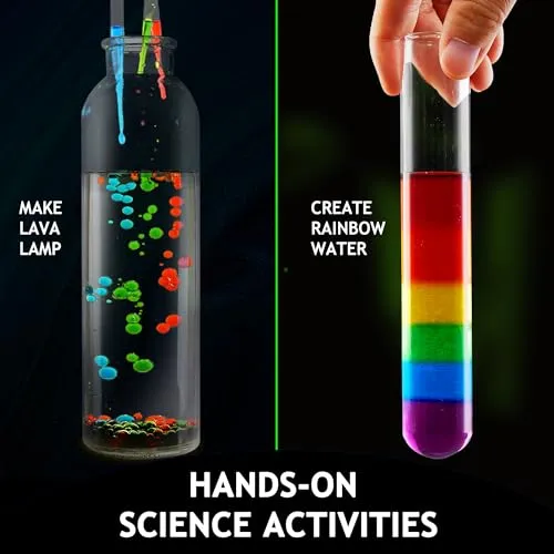 Japace 100  Experiments Science Kit for Kids Age 4-12 Year Old, Cool Boy Christmas Birthday Gift Ideas, Chemistry and Physics Set Toys for Boys Girls