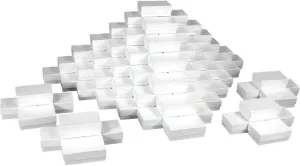 JewelrySupply White Jewelry Gift Boxes Cotton Filled #21 (Case of 100)