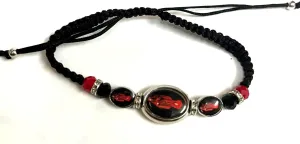 JJW Saint Death Grim Reaper Bracelet Set of 3 (Black, One Size, Adult, Unisex)