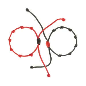 Kabbalah Red String 7 Knots Love Bracelet. Prayer Jewelry for Couples. Lucky Bracelet Adjustable. For Women, Men. Set of 2