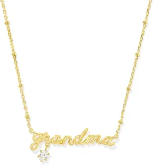 Kendra Scott, Womens, Grandma Crystal Short Pendant Necklace, Gold, One Size